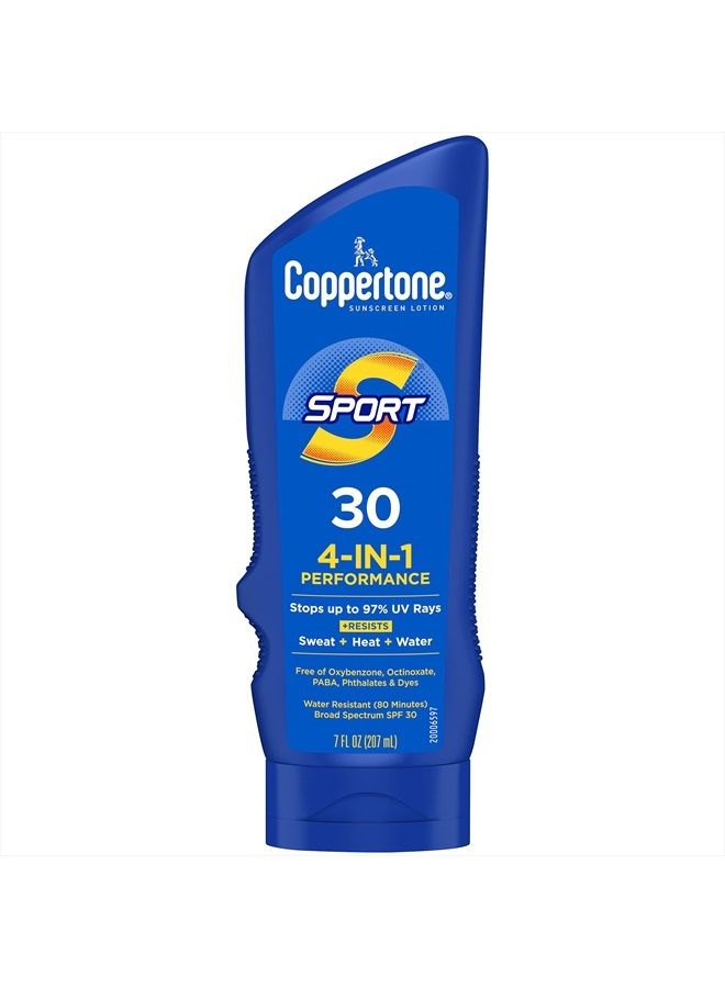 SPORT Sunscreen SPF 30 Lotion, Water Resistant Sunscreen, Body Sunscreen Lotion, 7 Fl Oz