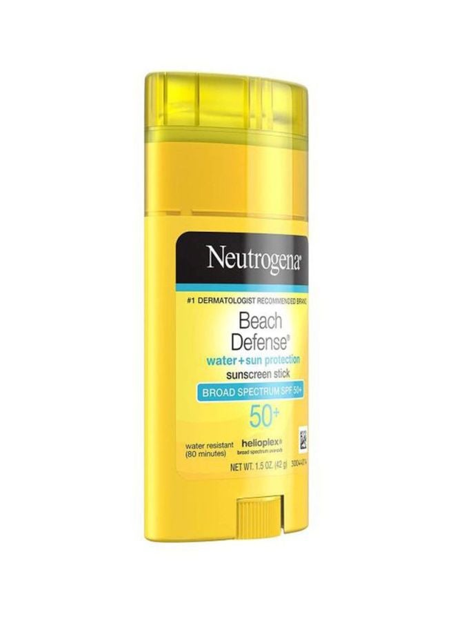 Beach Defense Water Plus Sun Protection Sunscreen Lotion With SPF 50+ Yellow