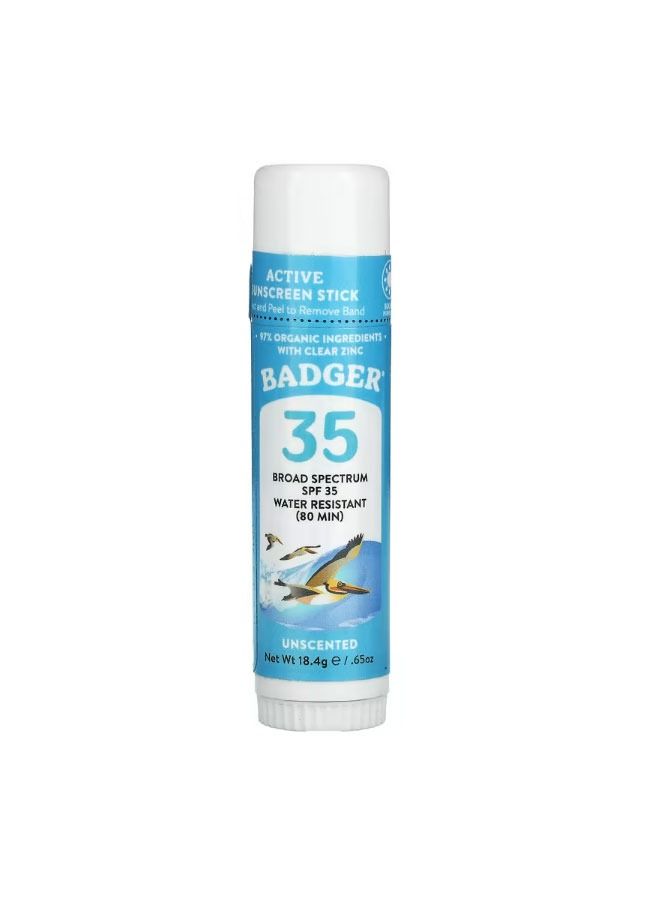 Active Sunscreen Stick SPF 35 Unscented .65 oz 18.4 g
