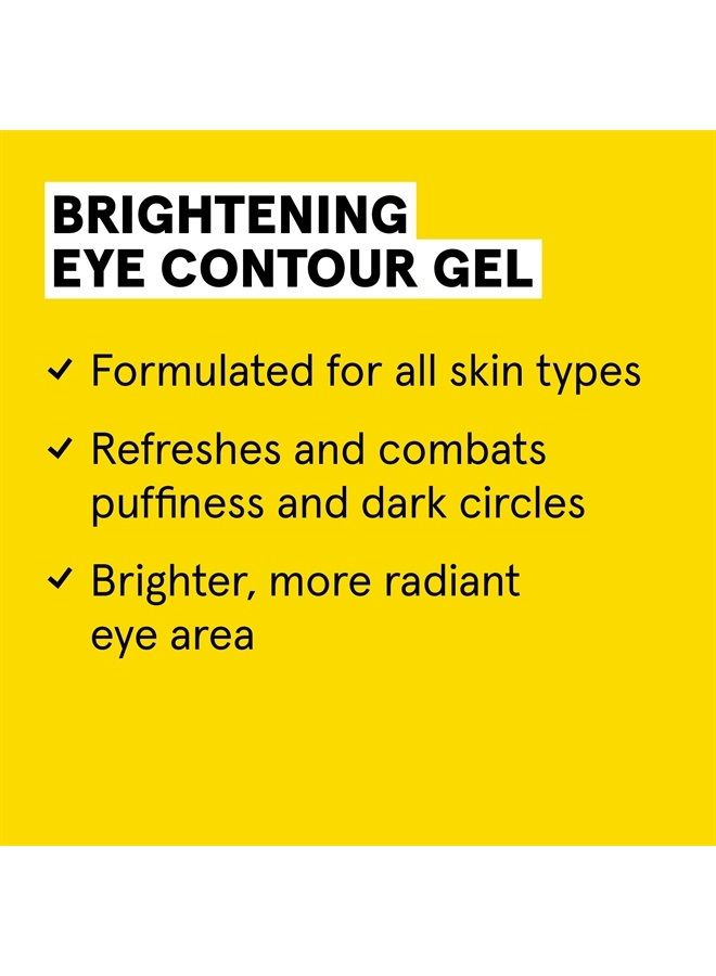 ACURE Brightening Eye Contour Gel | 100% Vegan | For A Brighter Appearance | Seaweed & Hibiscus Extract - Rejuvenates, Hydrates & Soothes | All Skin Types | 0.5 Fl Oz