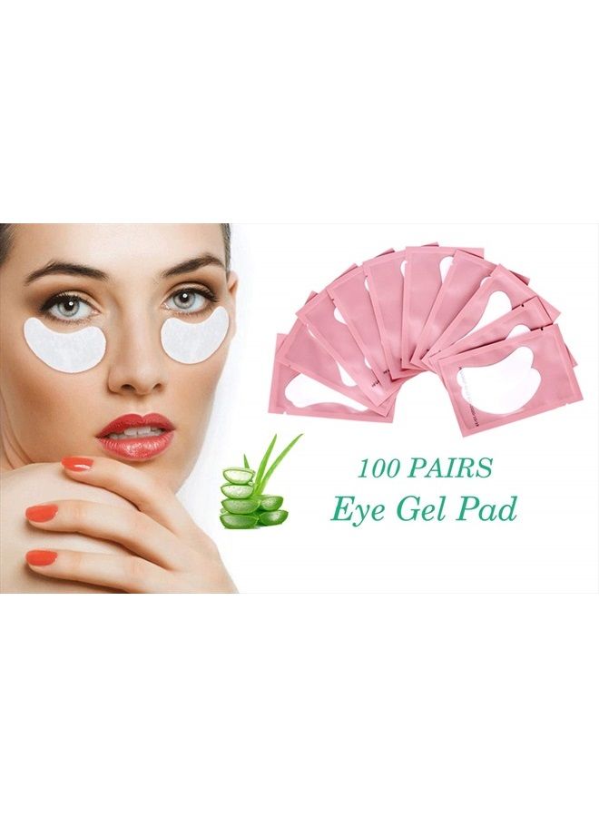 100 Pairs Set Gel pads for eyelash extensions, Comfy and Cool Under Eye Pads for Eyelash Extensions Eye Patches Beauty Tool