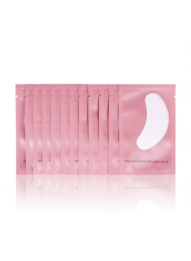 100 Pairs Set Under Eye Pads, Comfy and Cool Under Eye Patches Gel Pad for Eyelash Extensions Eye Mask Beauty Tool (Pink)