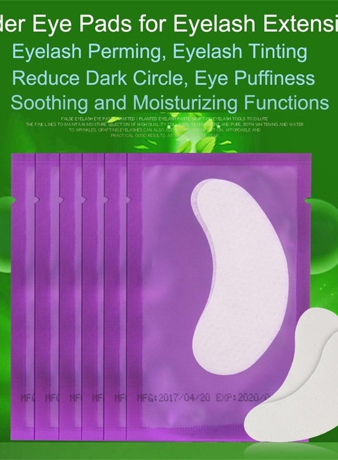 100 Pairs Set Under Eye Pads, Comfy and Cool Under Eye Patches Gel Pad for Eyelash Extensions Eye Mask Beauty Tool (Purple)