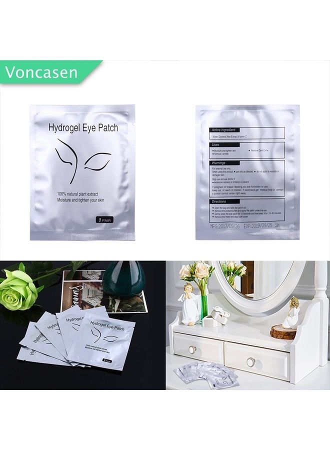 100 Pairs Set,Under Eye Pads,Comfy and Cool Under Eye Patches Gel Pad for Eyelash Extensions Eye Mask Beauty Tool