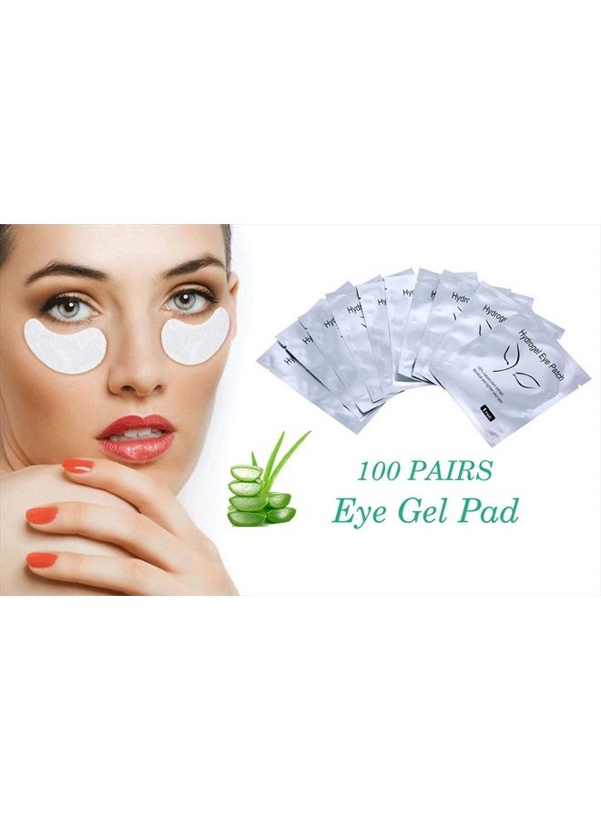 100 Pairs Set,Under Eye Pads,Comfy and Cool Under Eye Patches Gel Pad for Eyelash Extensions Eye Mask Beauty Tool