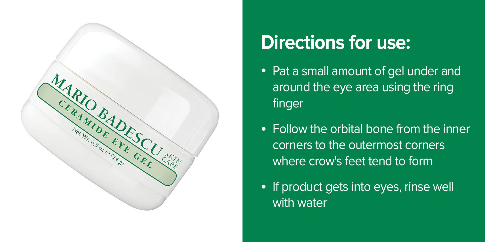 Eye Gel - Ceramide White/Green 14grams