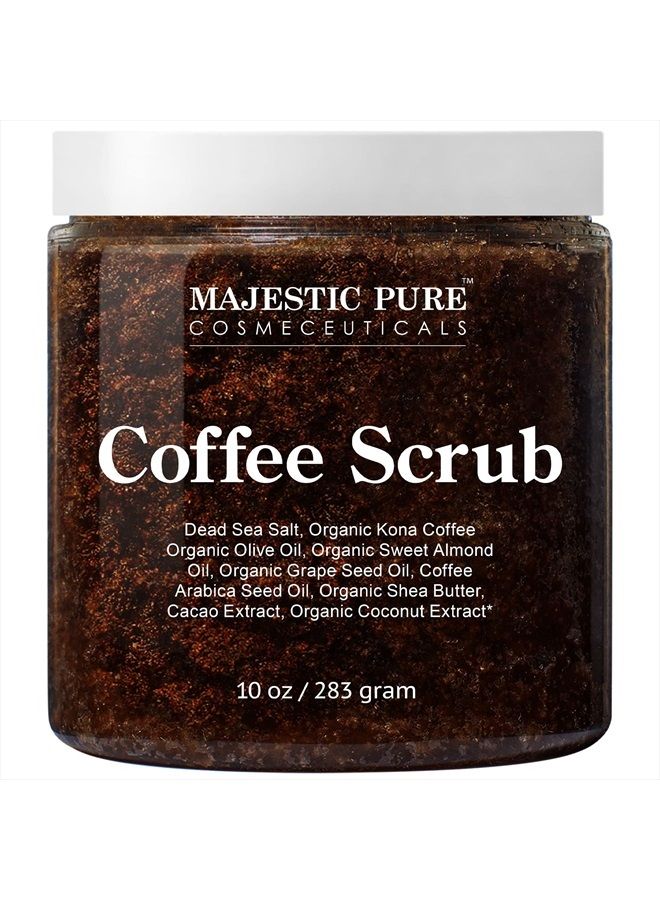Arabica Coffee Scrub - All Natural Body Scrub for Skin Care, Stretch Marks, Acne & Cellulite, Reduce the Look of Spider Veins, Eczema, Age Spots & Varicose Veins - 10 Ounces