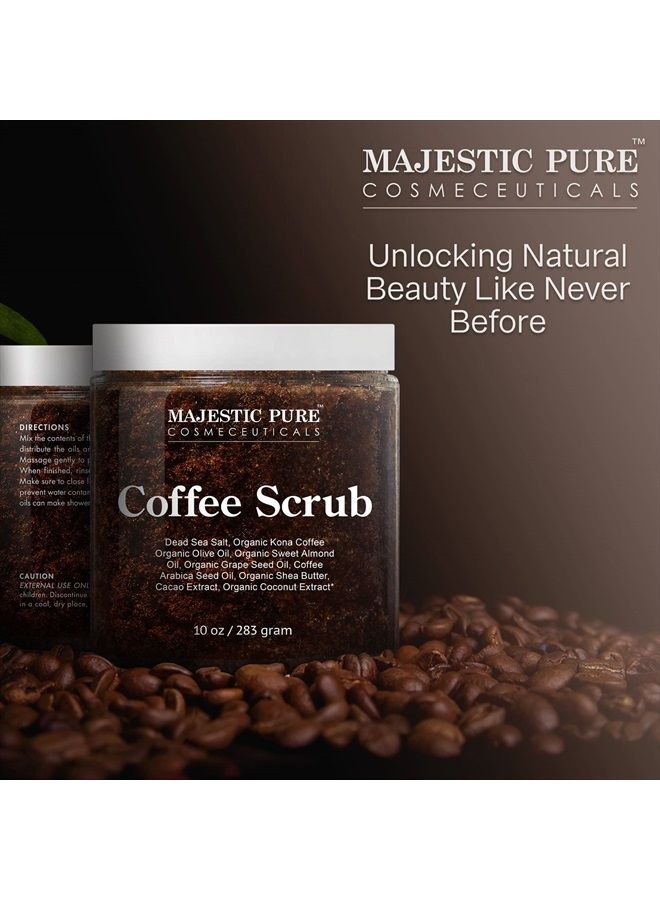 Arabica Coffee Scrub - All Natural Body Scrub for Skin Care, Stretch Marks, Acne & Cellulite, Reduce the Look of Spider Veins, Eczema, Age Spots & Varicose Veins - 10 Ounces