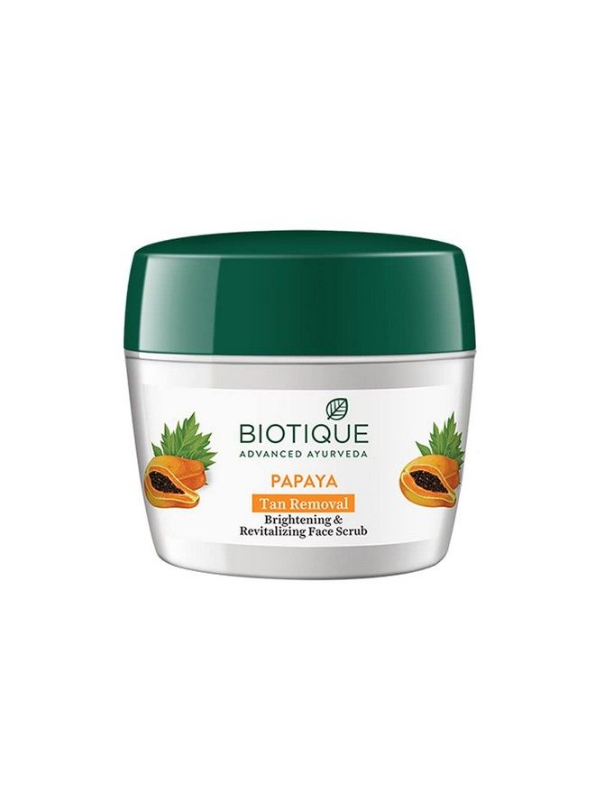 Papaya Tan Removal Brightening & Reviatalizing Face Scrub For All Skin Types 235G (Pack Of 2)