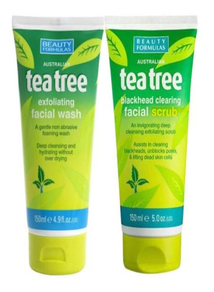 Beauty Formulas  Tea Tree Facial Wash and Facial Scrub 150ml