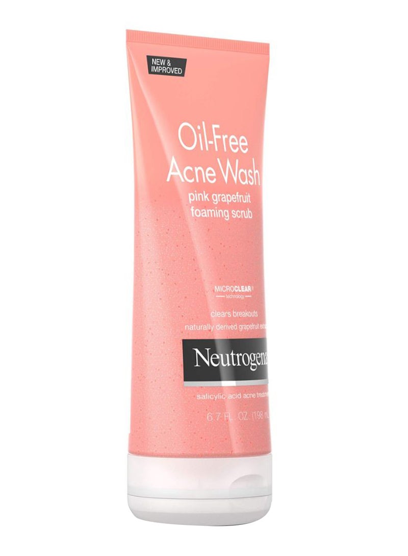 Oil Free Acne Face Pink Grapefruit Foaming Scrub 198ml