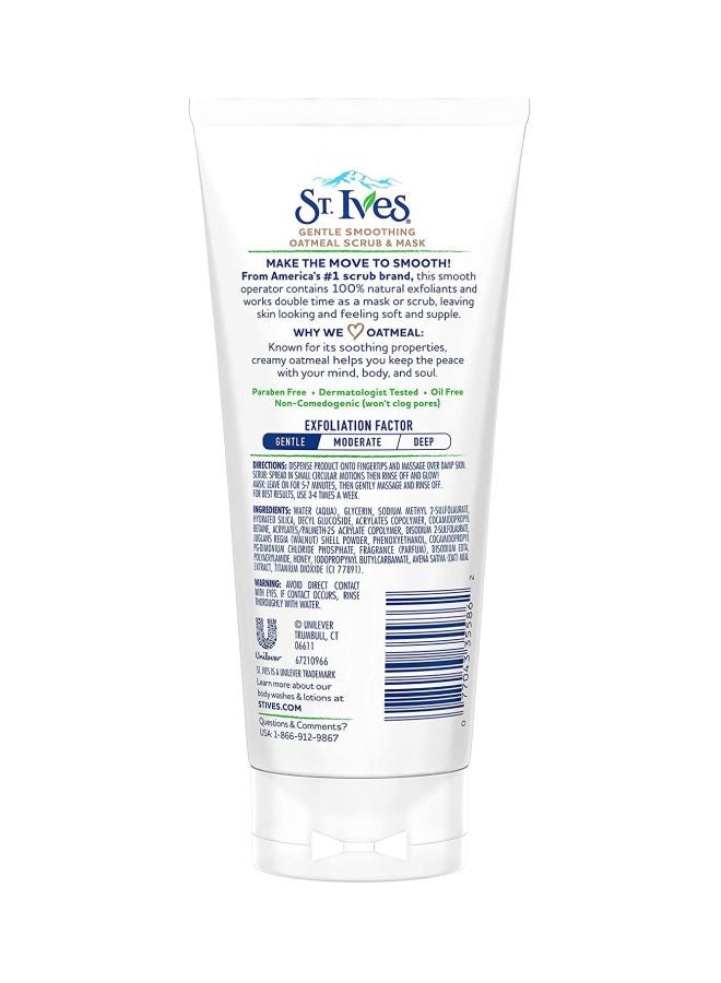 Gentle Smoothing Oatmeal Scrub And Mask 170grams