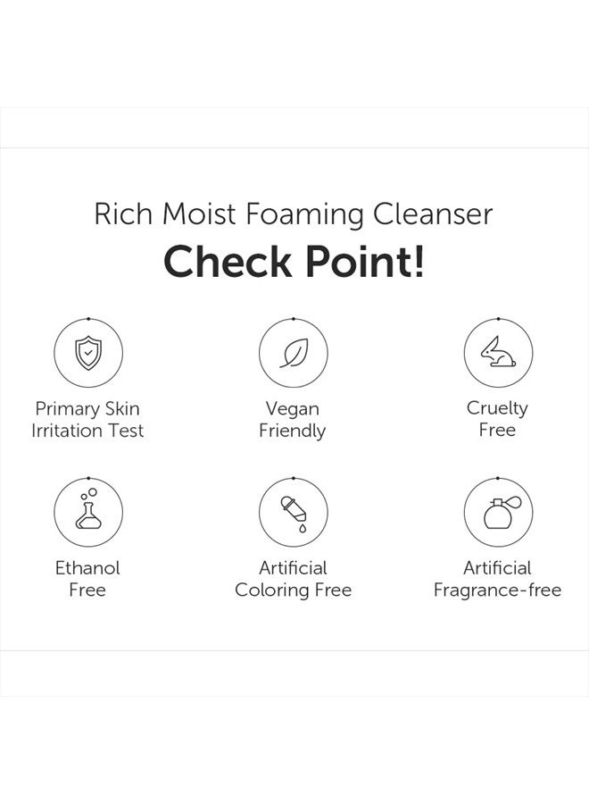 [DearKlairs] K-Beauty Skincare Rich Moist Foaming Cleanser, 3.4 fl oz (100 ml)