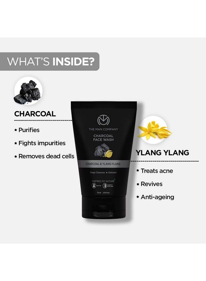 Ultimate Face Wash Duo ; Charcoal & Vitamin C Face Wash 75 Ml ; Oil Free Look ; Blackheads Removal ; Instant Glow ; All Skin Types