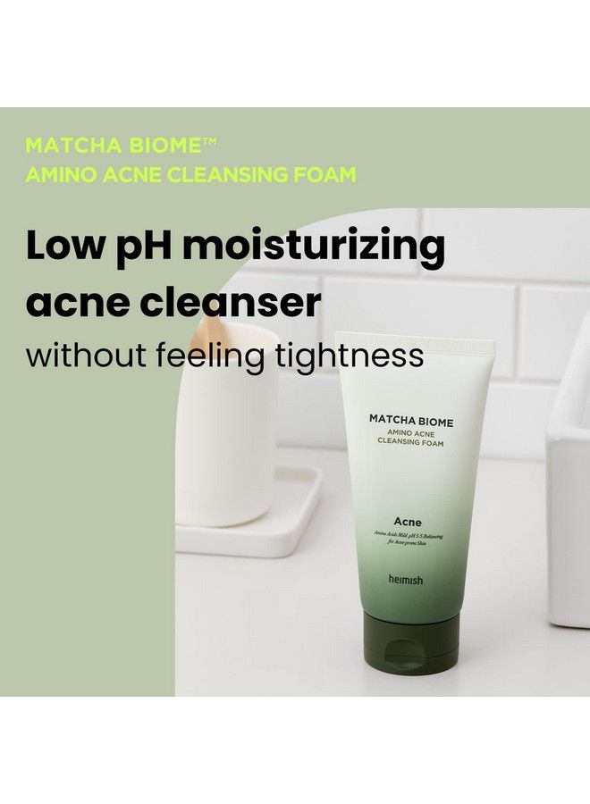 ] Matcha Biome Amino Acne Cleansing Foam 150Ml | Acne Cleanser Without Tightness Soothing & Refreshing Calming Hydrating Daily Facial Cleanser Removes Dead Cellsmother Day