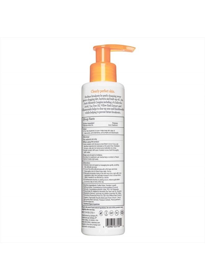 Acne Deep Pore Cleansing Wash – Blemish Control Facial Cleanser with Salicylic Acid - Gentle Oil Control Face Wash Soothes and Balances Skin, 6 fl oz