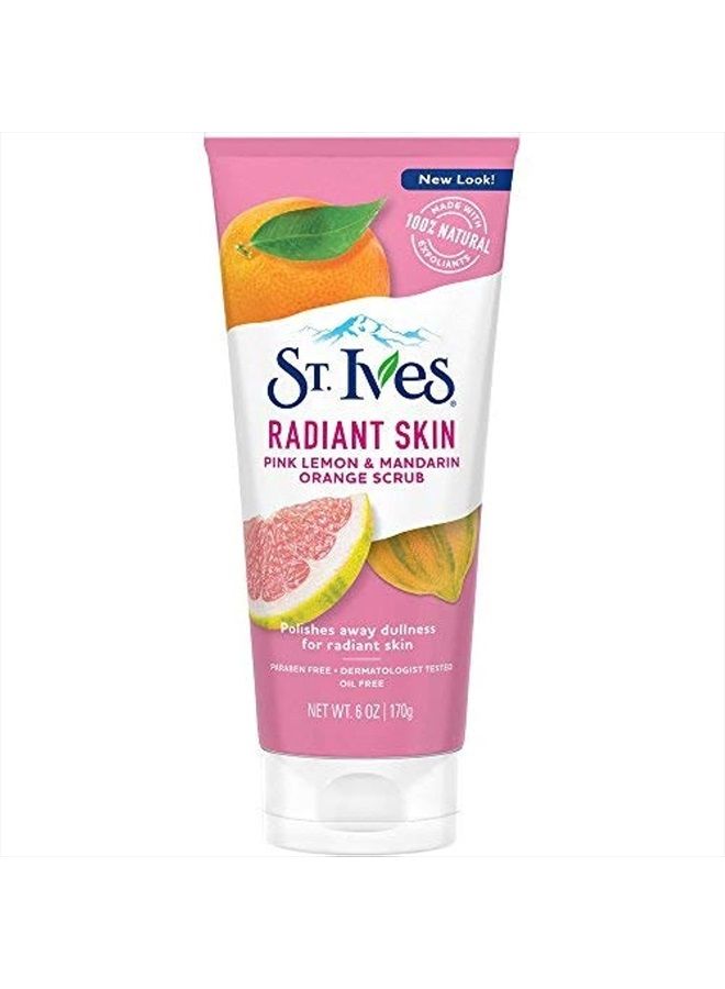 Radiant Skin Pink Lemon and Mandarin Orange Face Scrub 6 oz (Pack of 2)