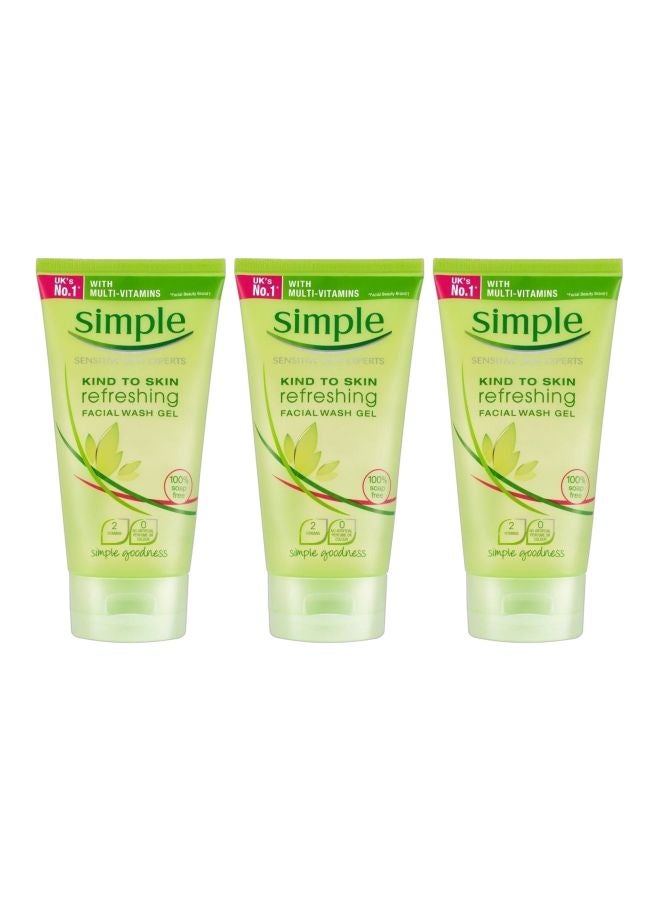 3-Piece Kind To Skin Refreshing Facial Wash Gel