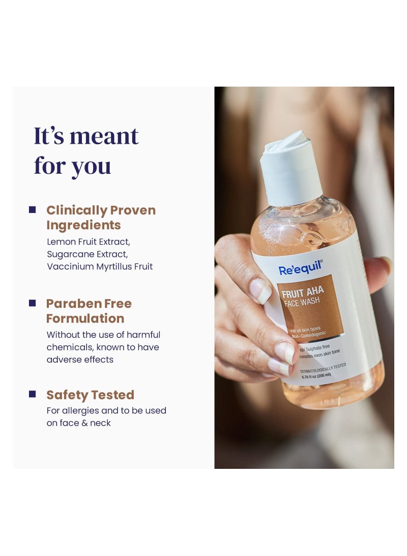 RE EQUIL Fruit Face Wash for Skin Brightening 200ml