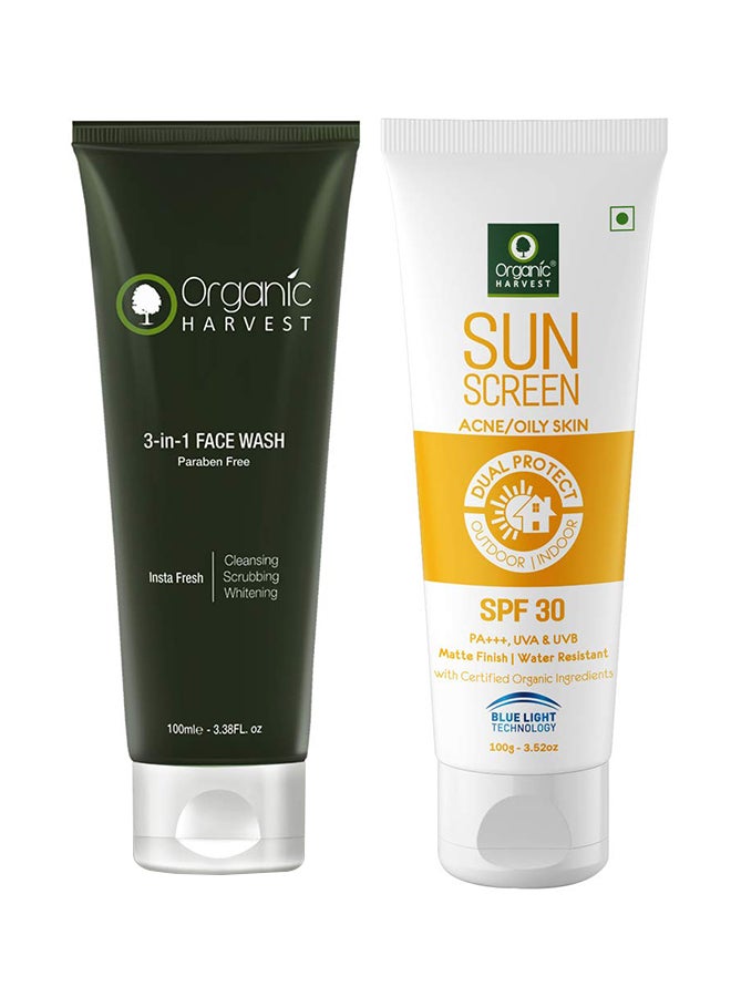 Face Wash And Sunscreen Lotion Combo Pack