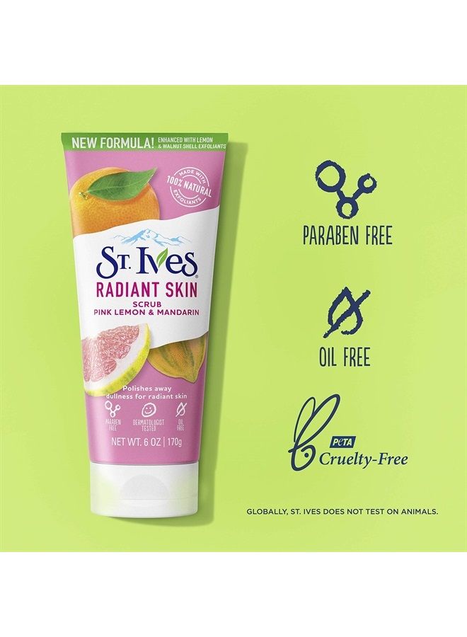 Radiant Skin Face Scrub, Pink Lemon and Mandarin Orange, 6 oz