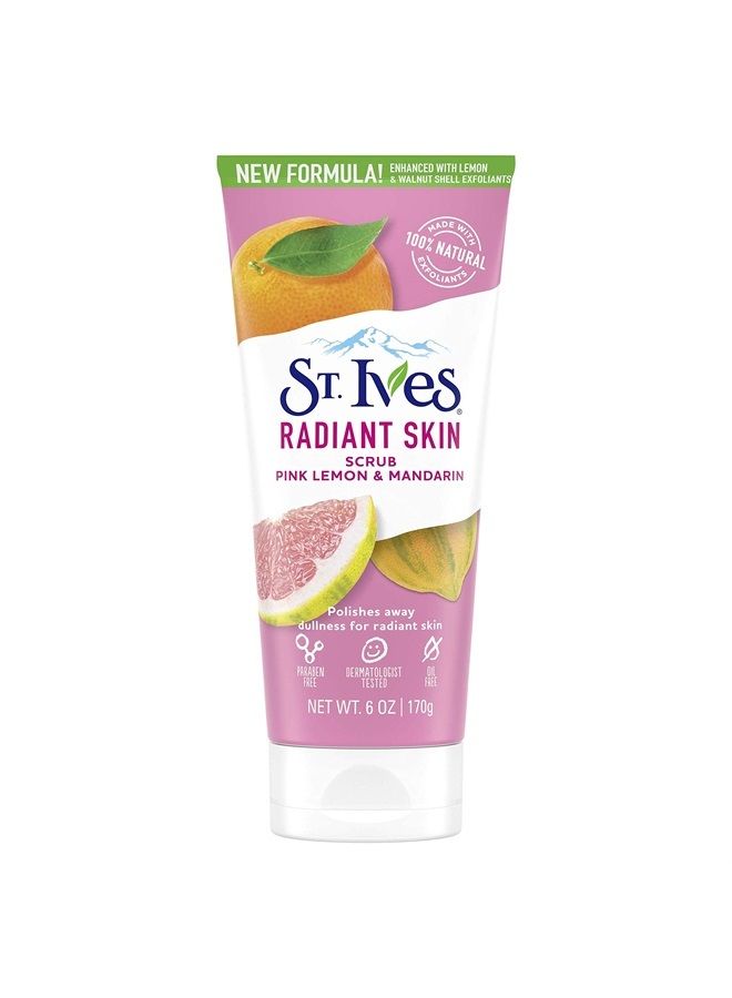 Radiant Skin Face Scrub, Pink Lemon and Mandarin Orange, 6 oz