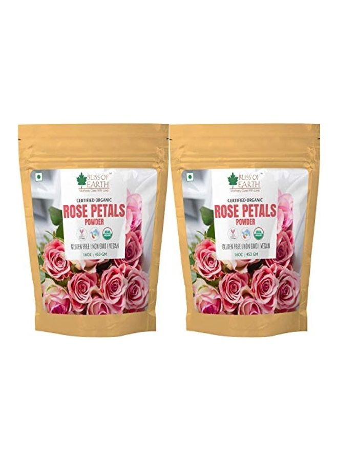 2-Piece Organic Rose Petals Powder For Skin 2 x 453grams
