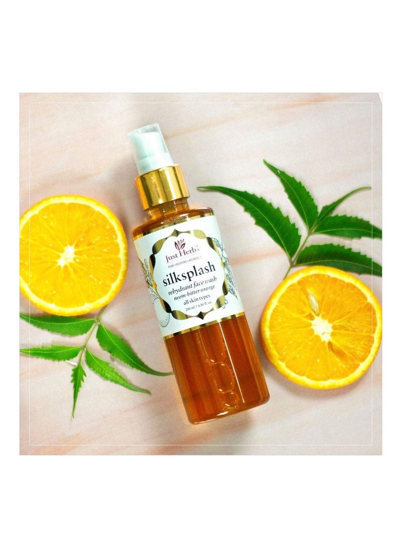 Ayurvedic Silksplash Face Wash For Oil Control Clogged PoresDust Dirt  Makeup Residue Suits All Skin Types 200Ml