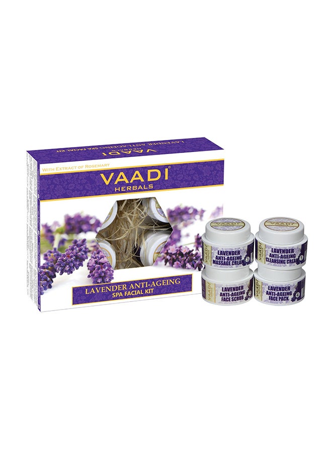 Lavender Anti-Ageing Spa Facial Kit With Rosemary Extract 70grams