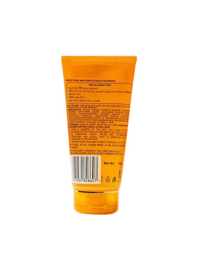 Pure And Gentle Daily Cleansing Facewash Mild Cleanser With Glycerine Balances Ph 100% Soap Free 150 G