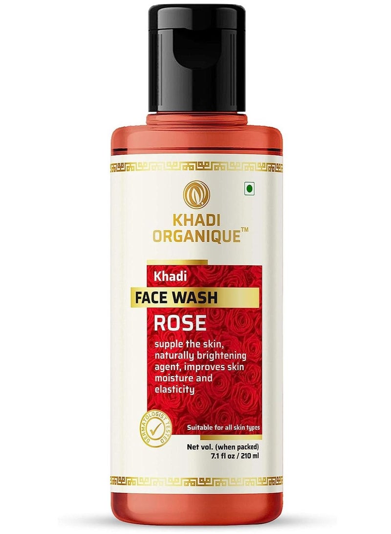 Khadi Organique Rose & Honey Body Wash And Face Wash For Glowing Skin Combo