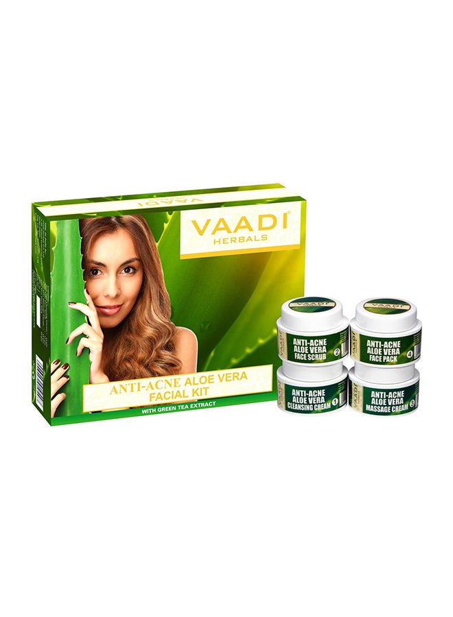 Anti-Acne Aloe Vera Facial Kit With Green Tea Extract 70grams