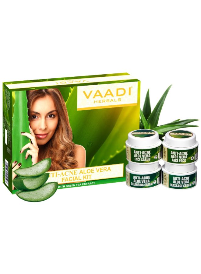 Anti-Acne Aloe Vera Facial Kit With Green Tea Extract 70grams