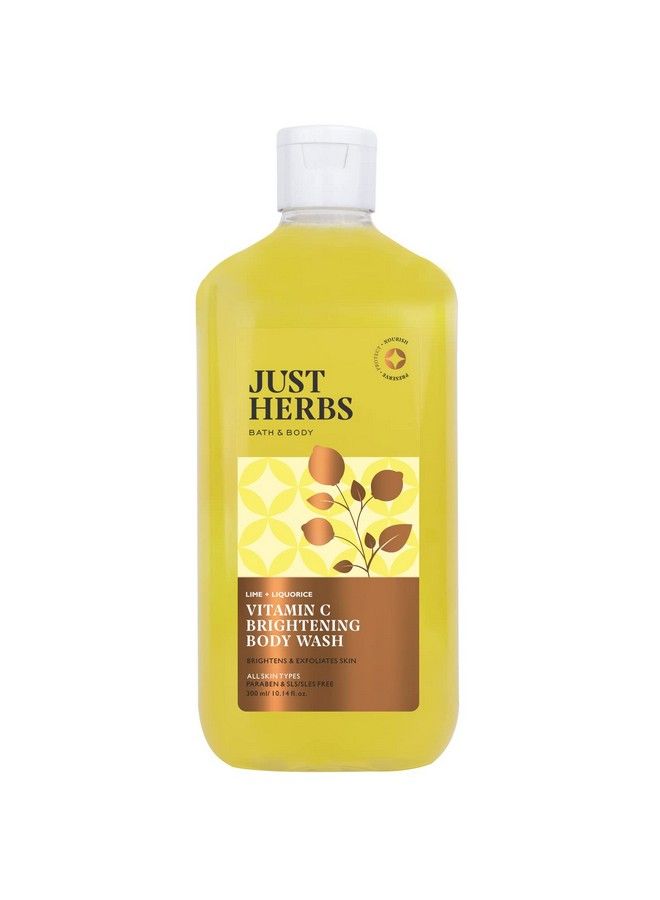 Vitamin C Skin Brightening Exfoliating Lime + Liquorice Body Wash For Men & Women 300 Ml