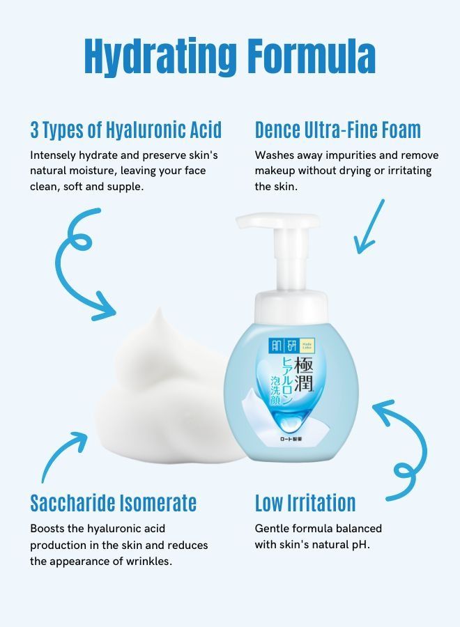 Gokujyun Hyaluronic Acid Foaming Face Wash 160ml