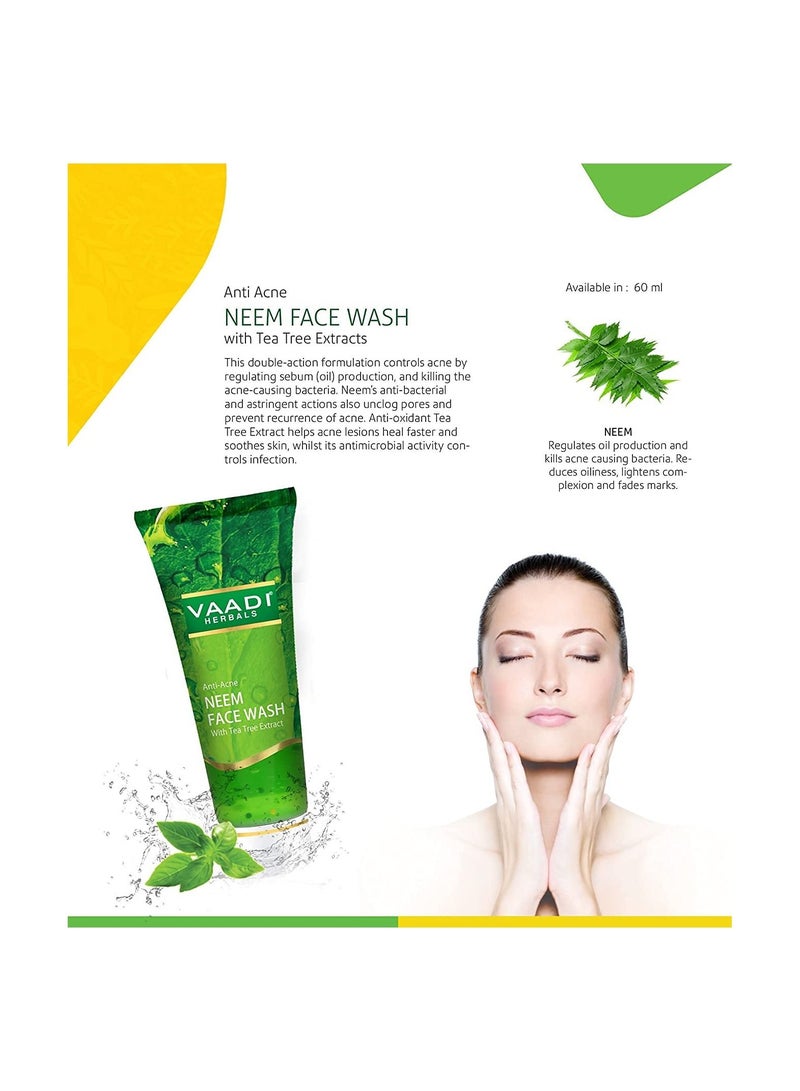 Anti Acne Neem Face Wash Pack Of 2 60ml Each
