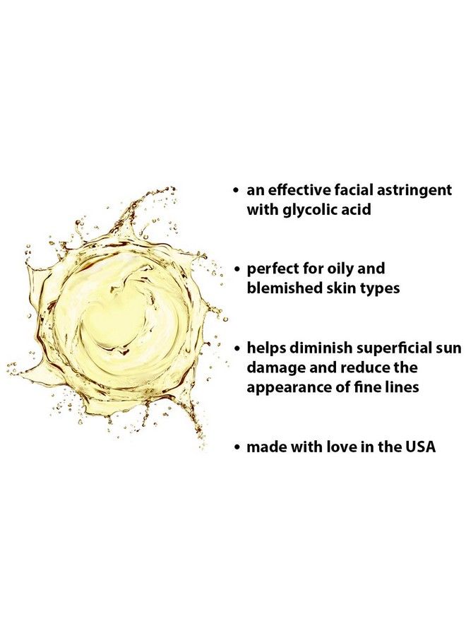Eucalyptus Astringent With Aha 6 Oz (G207) | Exfoliating Glycolic Facial Toner For Oily And Breakout Skin | Helps Balance Ph And Dry Up Blemishes | Made With Alpha Hydroxy Acids