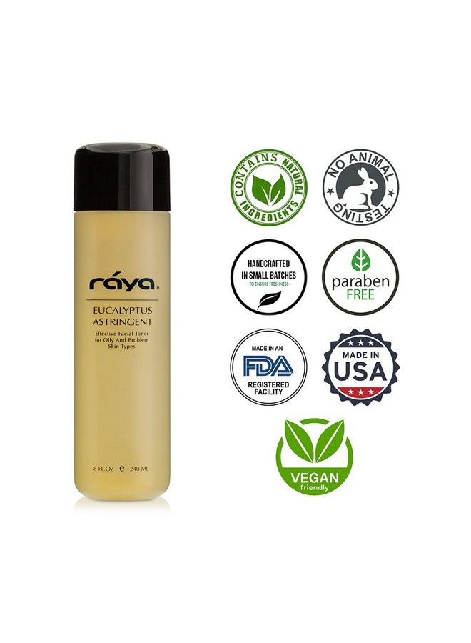 Eucalyptus Astringent With Aha 6 Oz (G207) | Exfoliating Glycolic Facial Toner For Oily And Breakout Skin | Helps Balance Ph And Dry Up Blemishes | Made With Alpha Hydroxy Acids