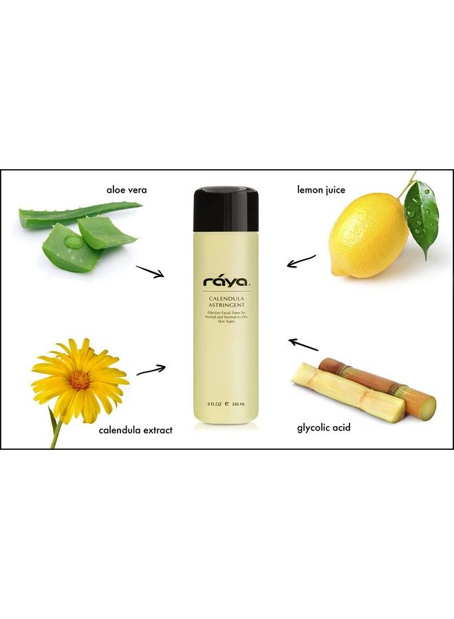 Calendula Astringent With Aha 6 Oz (G206) | Glycolic Facial Toner For Combo And Partially Oily Skin Prone To Breakouts | Helps Normalize Ph And Fight Bacteria | Made With Alpha Hydroxy Acids