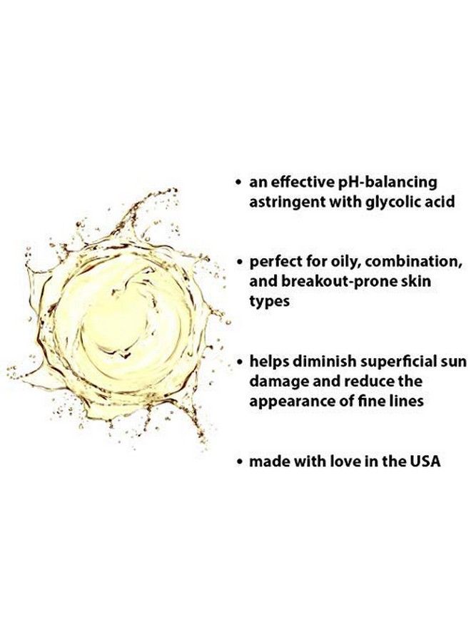 Calendula Astringent With Aha 6 Oz (G206) | Glycolic Facial Toner For Combo And Partially Oily Skin Prone To Breakouts | Helps Normalize Ph And Fight Bacteria | Made With Alpha Hydroxy Acids