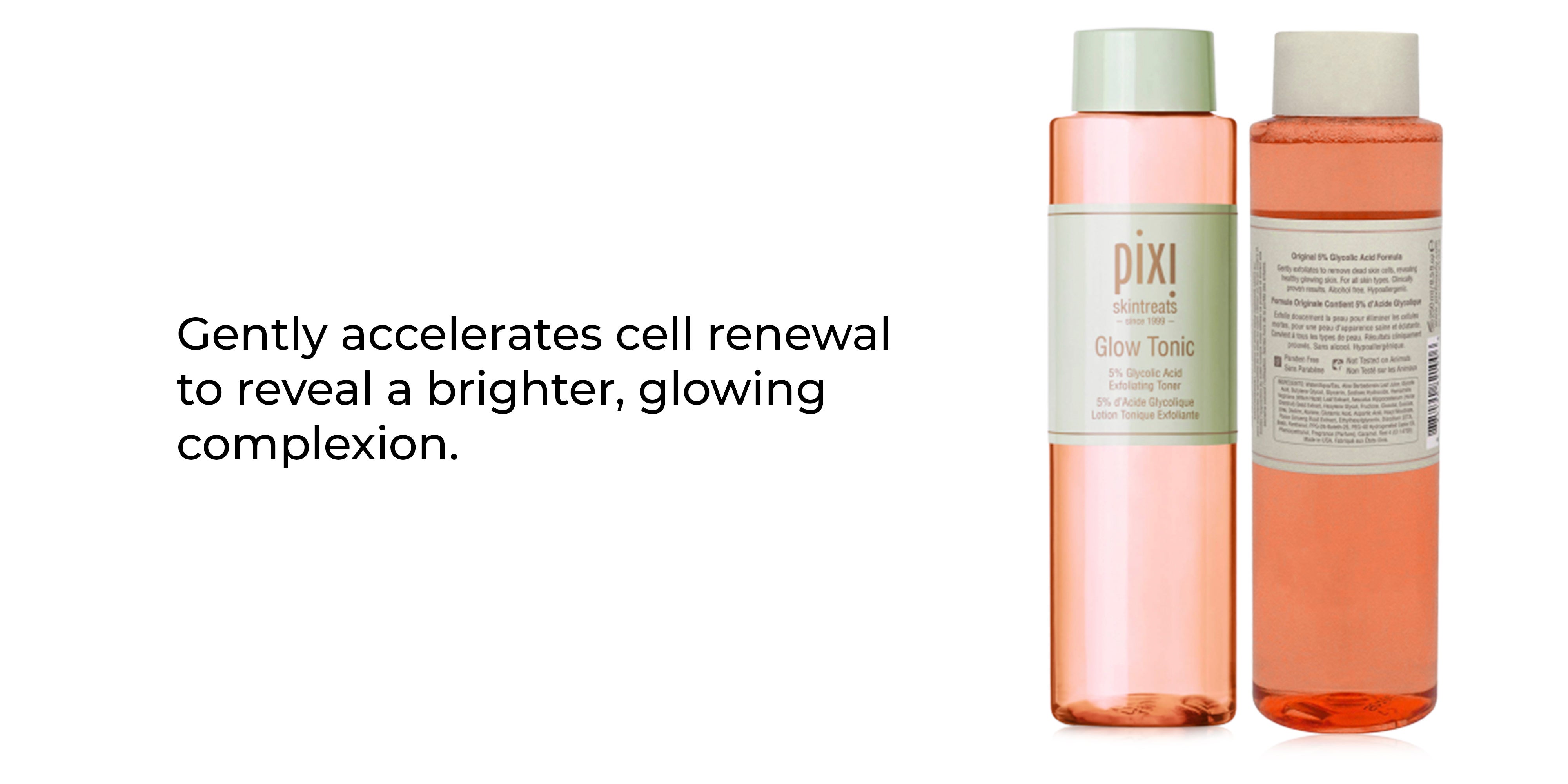 Glow Tonic Exfoliating Toner 5% Glycolic Aloe Vera and Ginseng Clear 250ml