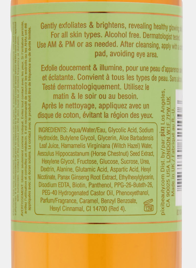 Glow Tonic Exfoliating Toner 5% Glycolic Aloe Vera and Ginseng Clear 250ml