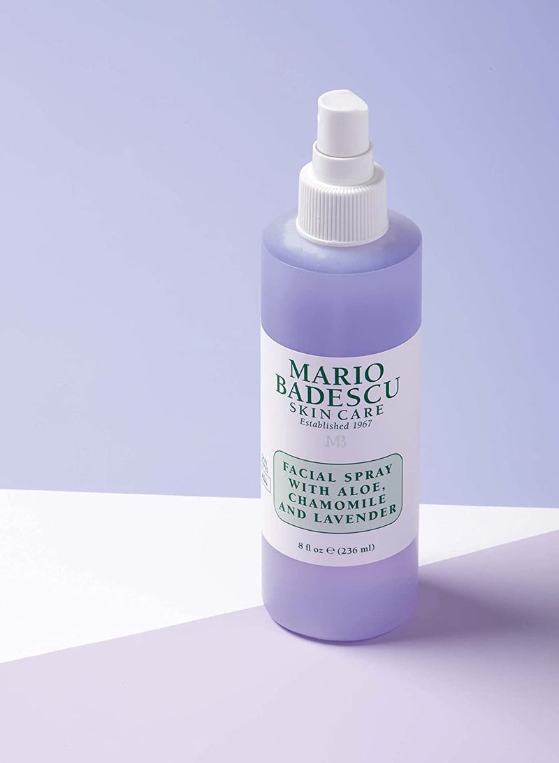 Mario Badescu Facial Spray with Aloe, Chamomile and Lavender for All Skin Types | Face Mist that Hydrates and Restores Balance & Brightness