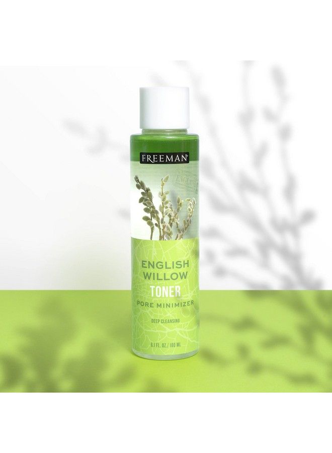 Exotic Blends Deep Cleansing English Willow Toner Removes Makeup Dirt & Impurities Clarifying Facial Toner Poreminimizing Hydrating Skincare Essential 6.1 Fl.Oz./180 Ml Bottle