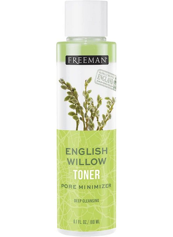 Exotic Blends Deep Cleansing English Willow Toner Removes Makeup Dirt & Impurities Clarifying Facial Toner Poreminimizing Hydrating Skincare Essential 6.1 Fl.Oz./180 Ml Bottle