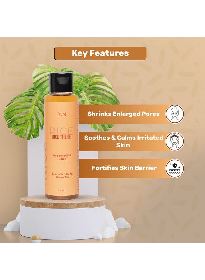 Rice There Pore Minimizing Face Toner Oil Control With Rice And Witch Hazel Extract ; Tightens Pores ; Removes Impurities And Soothes Skin ; Natural ; For Men & Women; (100 Ml)