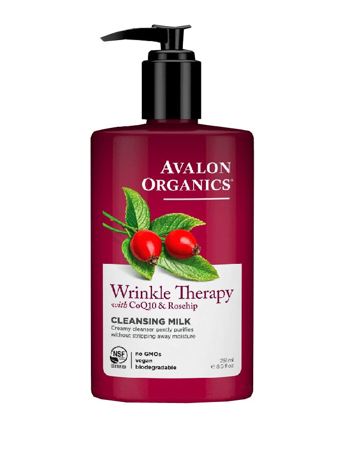 Wrinkle Therapy with CoQ10 & Rosehip Cleansing Milk 251ml