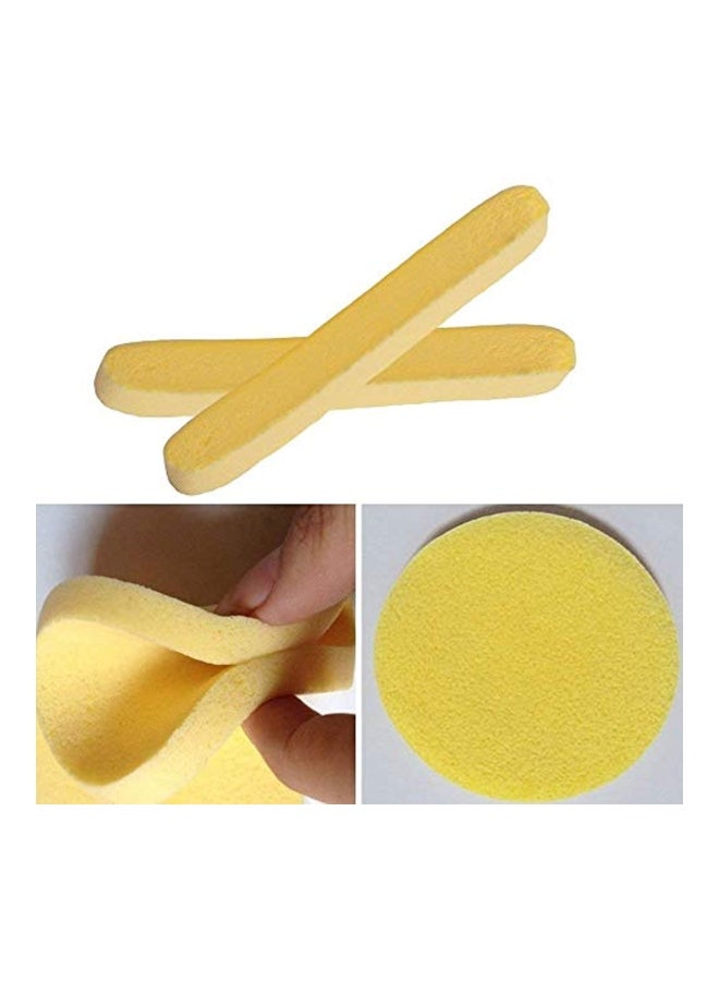 20-Piece Compressed Facial Sponge Yellow