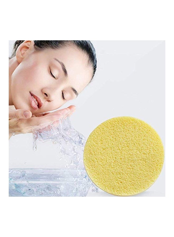 20-Piece Compressed Facial Sponge Yellow