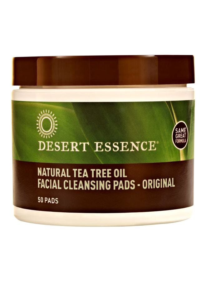 Natural Tea Tree Oil Facial Cleansing Pads Clear